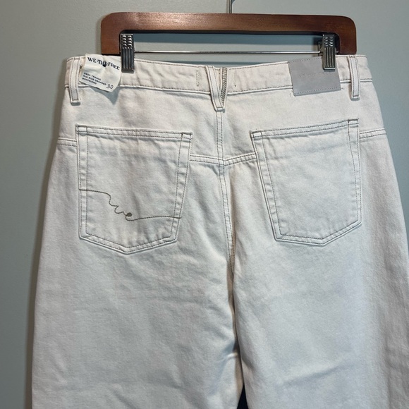 We The Free Womens Cream size 30 Deep Trance Mid Rise Dropped Boyfriend Pants - Picture 6 of 7